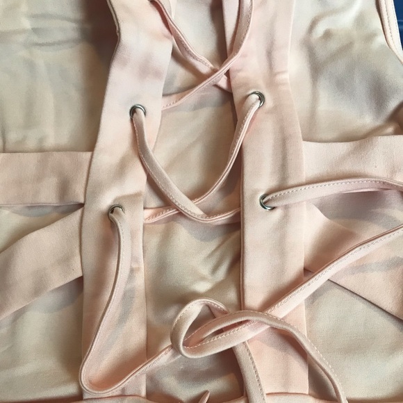 Pink Bodycon Laced Back Dress - Picture 4 of 6